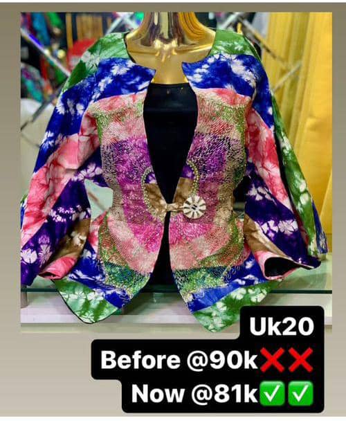 Fully beaded kimono jacket